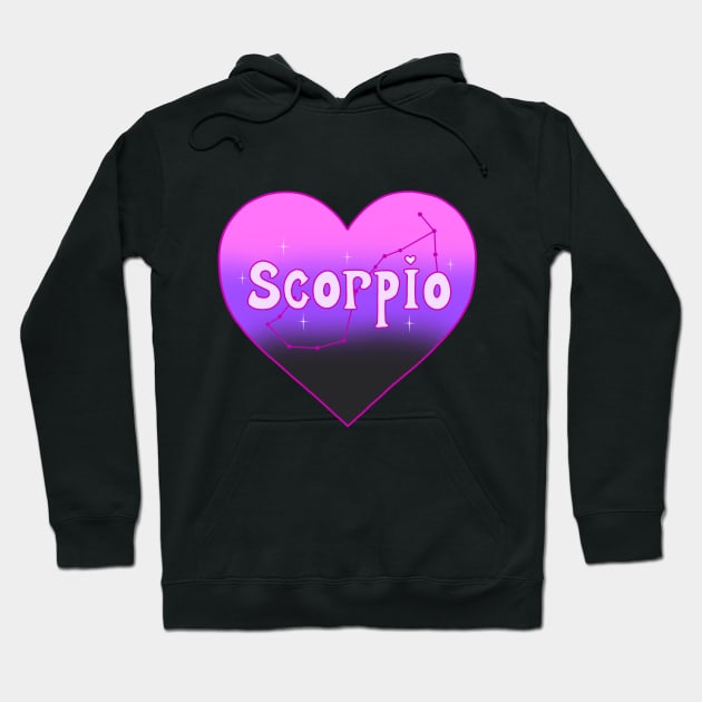 Scorpio Constellation Heart Hoodie by novembersgirl